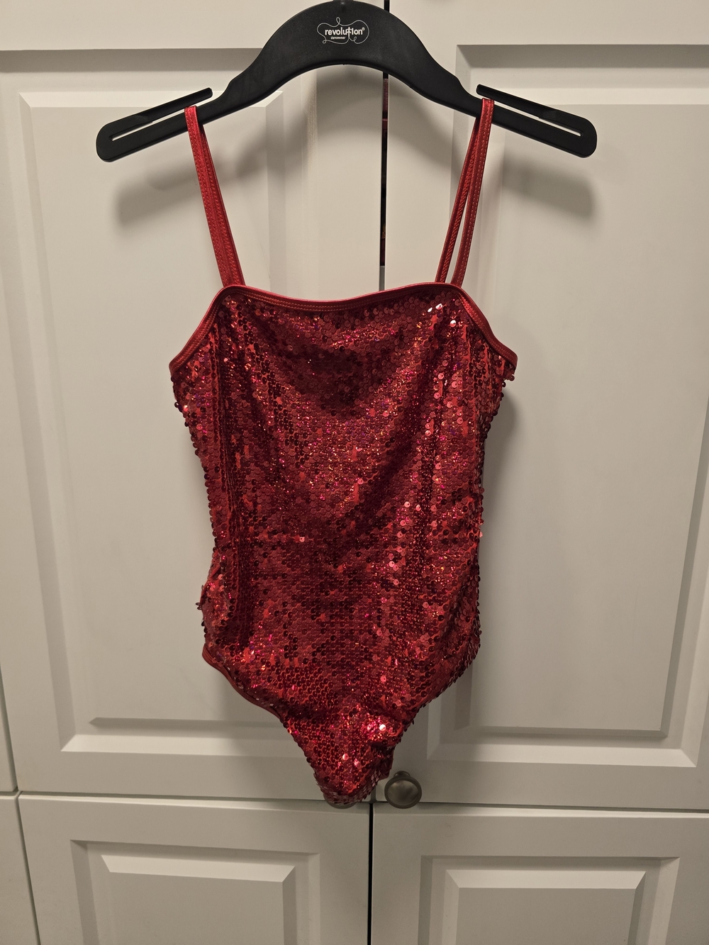 Double Platinum Sequin Camisole Leotard CL Dance Costume Devil